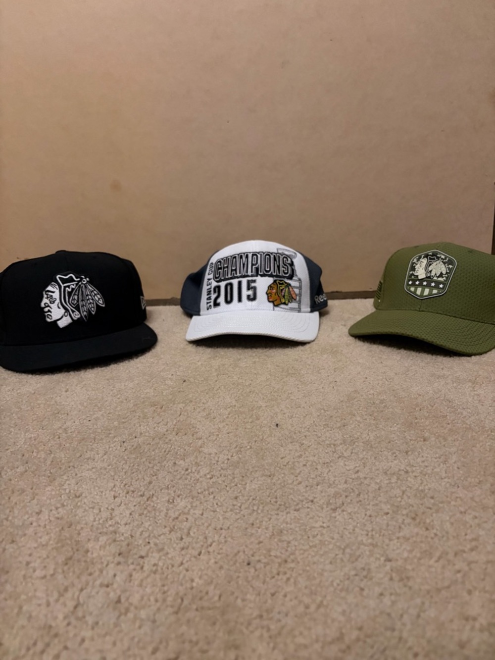 3-Pack Chicago Blackhawks Baseball Caps